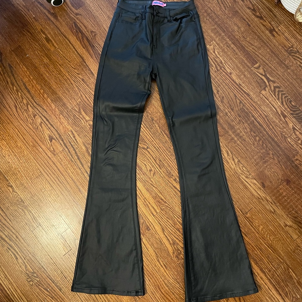 Edikted Luna leather flare pants